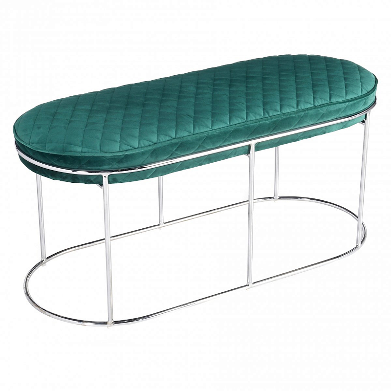 Банкетка Bench Emerald Серебряный Изумрудный Банкетка Bench Emerald Серебряный Изумрудный в Барнауле | Loft Concept