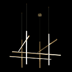 Люстра с 8-ю пересекающимися цилиндрическими плафонами на тонких тросах Trumpet tube варинант исполнения - 7 | Loft Concept в Барнауле