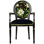 Стул с подлокотниками из бука с изображением птиц и цветов Blooming Birds варинант исполнения - 1 | Loft Concept в Барнауле