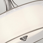 Люстра подвесная с двойным круглым плафоном из органзы и матового стекла Kichler варинант исполнения - 3 | Loft Concept в Барнауле