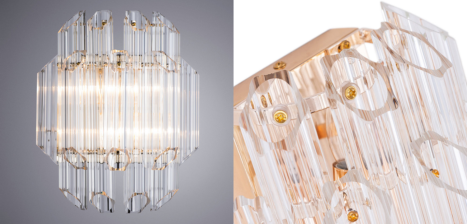 Бра Hexagon Tube Light Crystal wall lamp Бра Hexagon Tube Light Crystal wall lamp - Loft-Concept в Барнауле
