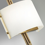 Бра с изогнутым плафоном на бронзовом основании с вертикальным декором из металлических трубок Sohne варинант исполнения - 8 | Loft Concept в Барнауле