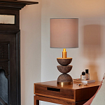 Настольная лампа с белым цилиндрическим абажуром на фигурном основании из полусфер Bewitchment варинант исполнения - 1 | Loft Concept в Барнауле