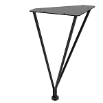 Стол журнальный c коричневой круглой столешницей на четырех черных ножках Charm Coffee Table варинант исполнения - 3 | Loft Concept в Барнауле