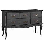 Консоль черная из массива бука с ящиками в стиле прованс Black Provence варинант исполнения - 1 | Loft Concept в Барнауле