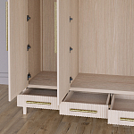 Большой Шкаф Primo Светлый дуб с 3 дверьми и 3 выдвижными ящиками варинант исполнения - 4 | Loft Concept в Барнауле