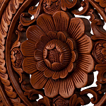 Панно из дерева круглое Flower Panel With Trees варинант исполнения - 2 | Loft Concept в Барнауле