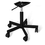 Стул с мягкой бирюзовой обивкой из велюра и подъемно-поворотным механизмом на черных колесиках Harper Turquoise варинант исполнения - 3 | Loft Concept в Барнауле