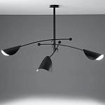 Потолочный светильник с подвижными плафонами Aracea Black Ceiling Lamp варинант исполнения - 2 | Loft Concept в Барнауле