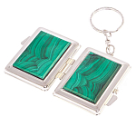 Зеркало брелок складное двухстороннее из натурального камня Малахит Stone Mirrors варинант исполнения - 2 | Loft Concept в Барнауле