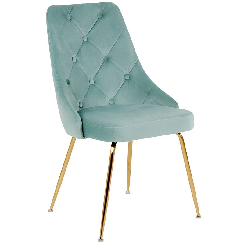 Стул в мятной велюровой обивке Ward Mint Velour Chair Мятный Золотой Стул в мятной велюровой обивке Ward Mint Velour Chair Мятный Золотой в Барнауле | Loft Concept