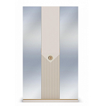 Шкаф трёхдверный с 2-мя зеркальными дверками Satin Furniture варинант исполнения - 3 | Loft Concept в Барнауле