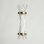 Подвесной светильник с цилиндрическим плафоном из прозрачных стеклянных трубок Nembus варинант исполнения - 5 | Loft Concept в Барнауле