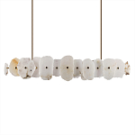 Подвесной светильник с фигурными элементами из белого алебастра Cryptocrystalline Stone варинант исполнения - 7 | Loft Concept в Барнауле