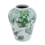 Ваза с зелеными цветочными и птичьими мотивами Vase Inspired by Nature варинант исполнения - 2 | Loft Concept в Барнауле