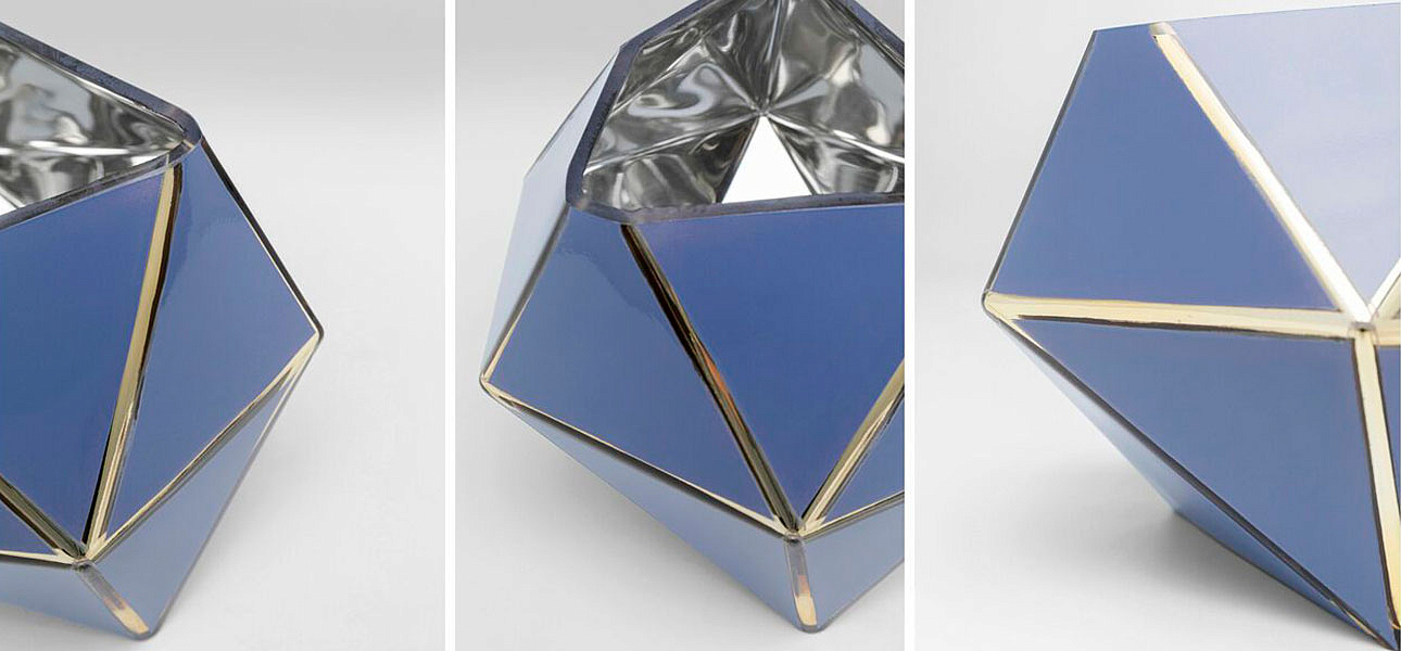 Ваза голубая Geometric projection Ваза голубая Geometric projection - Loft-Concept в Барнауле