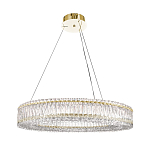 Люстра подвесная круглая из прозрачного хрусталя с золотым корпусом Selfsufficient варинант исполнения - 7 | Loft Concept в Барнауле