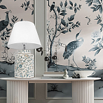 Настольная лампа цилиндрическая с цветочной росписью Lamp Flower Painting варинант исполнения - 6 | Loft Concept в Барнауле