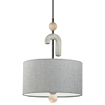 Люстра с серым тканевым плафоном Flourish варинант исполнения - 1 | Loft Concept в Барнауле
