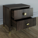 Тумба прикроватная с двумя ящиками Elsa Dreams Walnut варинант исполнения - 2 | Loft Concept в Барнауле