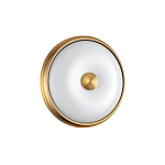 Бра круглое с матовым стеклянным плафоном и металлической окантовкой Soft Halo варинант исполнения - 3 | Loft Concept в Барнауле