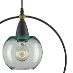 Подвесной светильник с прозрачным плафоном в тонком металлическом кругу Hanging Cascade Balls варинант исполнения - 1 | Loft Concept в Барнауле