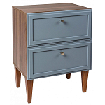 Тумба прикроватная серая из массива бука с 2-мя ящиками Wenge Light варинант исполнения - 1 | Loft Concept в Барнауле