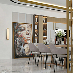 Бра в металлическом корпусе с рассеивателем из бежевого алебастра Cryptocrystalline Stone варинант исполнения - 2 | Loft Concept в Барнауле