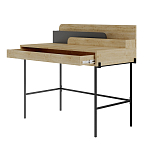 Стол письменный с выдвижным ящиком цвета древесины LEILA WORKING TABLE OAK ANTHRACITE варинант исполнения - 1 | Loft Concept в Барнауле