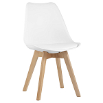 Стул с основой из пластика и мягким сиденьем Arvika White варинант исполнения - 1 | Loft Concept в Барнауле