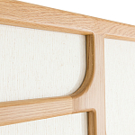 Ширма из массива дуба и ткани Arcuri Screen варинант исполнения - 5 | Loft Concept в Барнауле