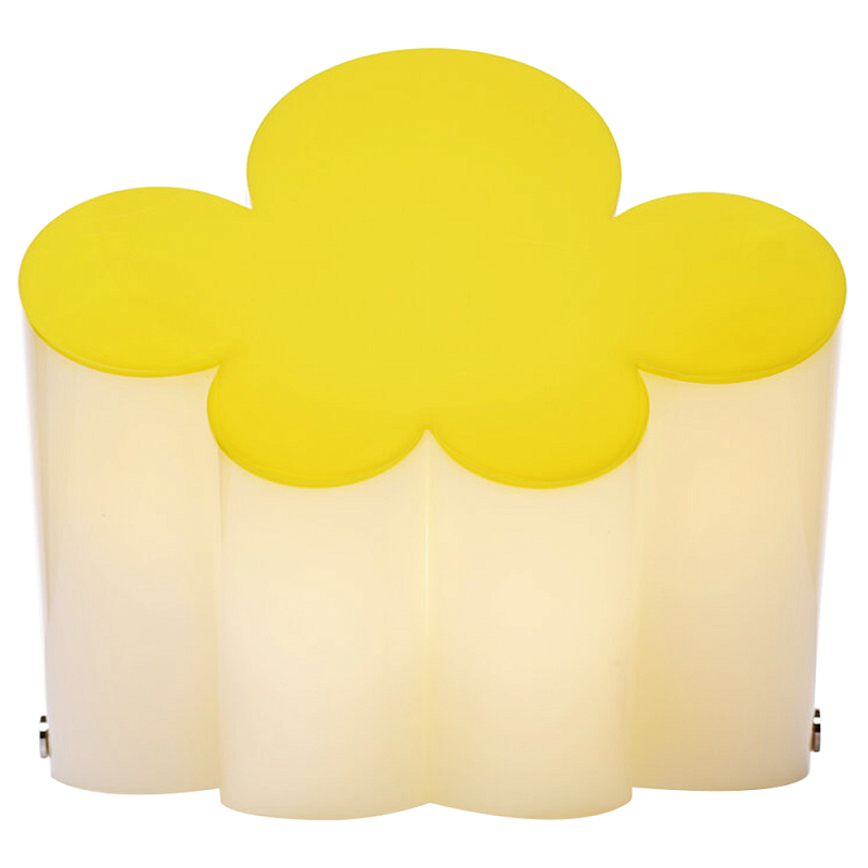 Настольная дизайнерская лампа Poltronova Passiflora Yellow Table Lamp Желтый Белый в Барнауле | Loft Concept 