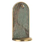 Настенный светильник зеленого цвета с бронзовой рамкой овальной формы с полкой Herbarium  варинант исполнения - 1 | Loft Concept в Барнауле