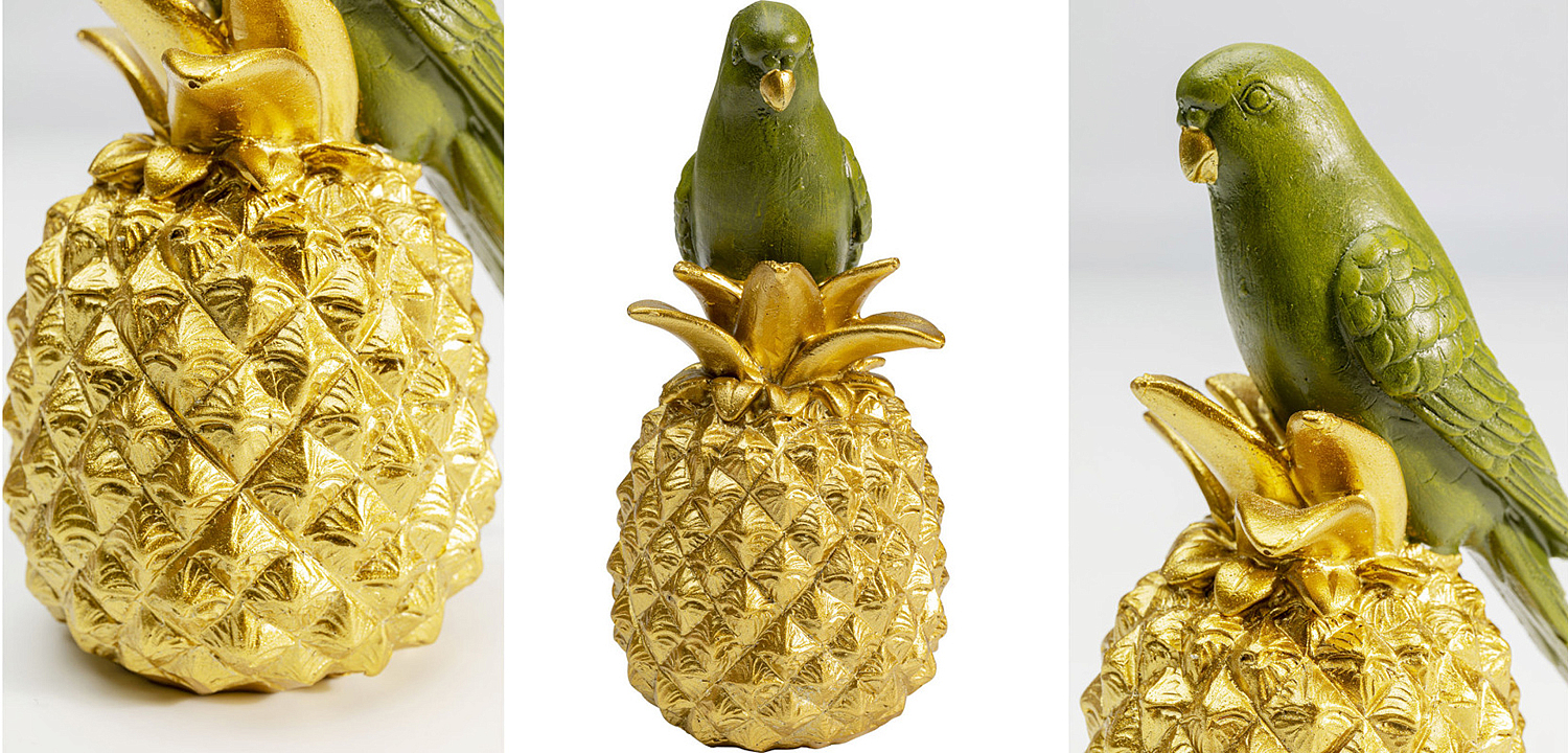 Статуэтка Green Parrot on a Pineapple Статуэтка Green Parrot on a Pineapple - Loft-Concept в Барнауле