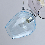 Люстра каскадная с 9-ю разноцветными стеклянными плафонами Kaleido варинант исполнения - 5 | Loft Concept в Барнауле