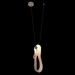 Подвесной светильник белого цвета с изогнутым плафоном Flow Loop варинант исполнения - 3 | Loft Concept в Барнауле