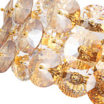 Люстра круглая золотого цвета с круглыми хрустальным элементами Solyria варинант исполнения - 7 | Loft Concept в Барнауле