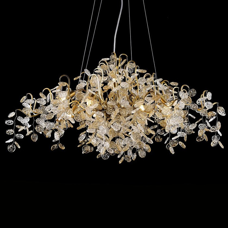 Люстра FAIRYTREE Chandelier Gold 9 Прозрачное Стекло Золотой Люстра FAIRYTREE Chandelier Gold 9 Прозрачное Стекло Золотой в Барнауле | Loft Concept