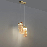 Подвесной светильник волнистой формы из фактурного стекла Wave варинант исполнения - 4 | Loft Concept в Барнауле