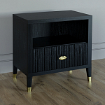 Прикроватная тумбочка с полкой Elsa Dreams Black варинант исполнения - 1 | Loft Concept в Барнауле