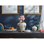 Кувшин с цветочным рисунком и бронзовой ручкой Blue Garden варинант исполнения - 4 | Loft Concept в Барнауле