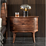 Прикроватный столик из дерева с 2-мя ящиками Moon Walnut Furniture варинант исполнения - 2 | Loft Concept в Барнауле