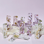 Подставка для телефона из эпоксидной смолы с цветами белая Epoxy Flowers Phone Stand White варинант исполнения - 4 | Loft Concept в Барнауле