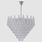 Люстра с подвесками из рифленного стекла в форме капель Textured Glass Chandelier варинант исполнения - 10 | Loft Concept в Барнауле
