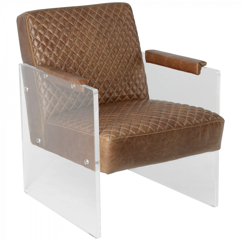 Кресло Gioff Chair натуральная кожа Коричневый Кресло Gioff Chair натуральная кожа Коричневый в Барнауле | Loft Concept