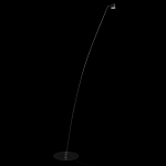 Торшер с изогнутой черной металлической стойкой и цилиндрическим плафоном Davide Groppi варинант исполнения - 2 | Loft Concept в Барнауле