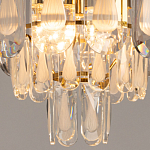 Люстра многоярусная с овальными прозрачными подвесками 28 см Harmonica варинант исполнения - 5 | Loft Concept в Барнауле