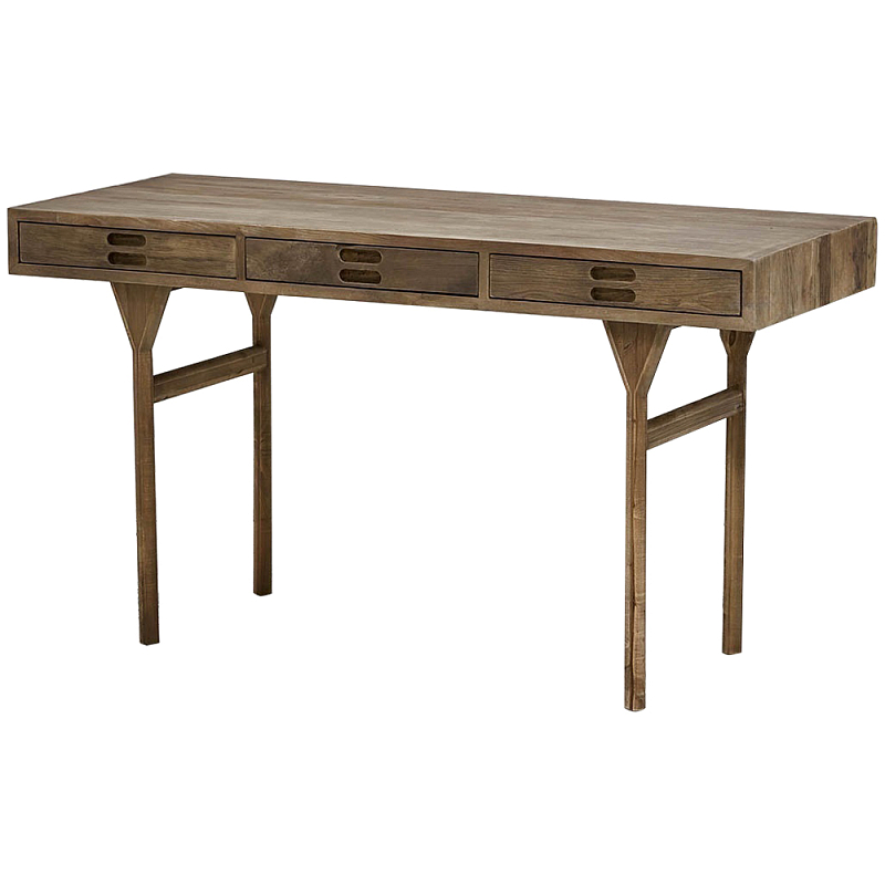 Деревянная консоль с 3-мя ящиками Ante Wooden Console Коричневый Деревянная консоль с 3-мя ящиками Ante Wooden Console Коричневый в Барнауле | Loft Concept