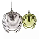 Подвесной светильник каскадный с 2-мя рельефными плафонами Cascade with Relief Lampshades варинант исполнения - 5 | Loft Concept в Барнауле