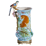 Ваза из фарфора с птицей на бронзовой ветке Garden of Eden варинант исполнения - 5 | Loft Concept в Барнауле